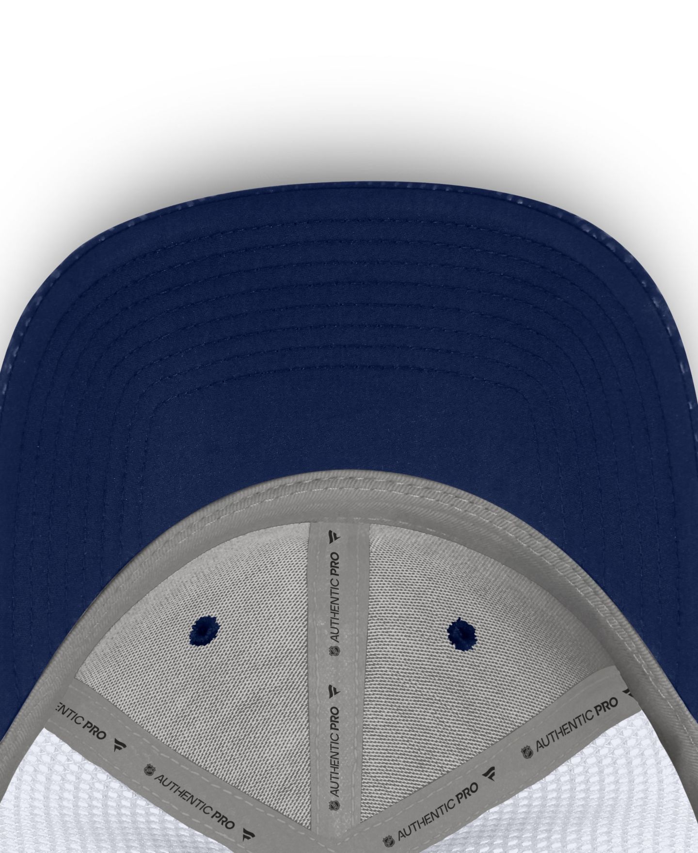 Мужская кепка Fanatics Navy New York Rangers Authentic Pro Rink Boxed Logo Trucker Hat — фото 5