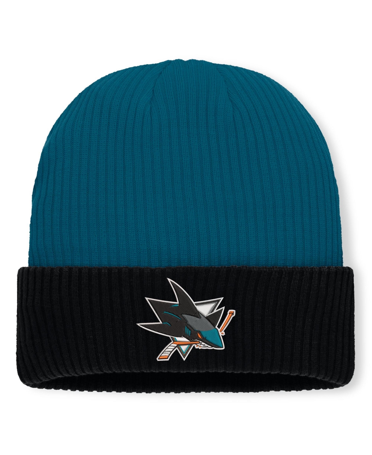 Fanatics Men's Teal San Jose Sharks Authentic Pro Rink Cuffed Knit Hat