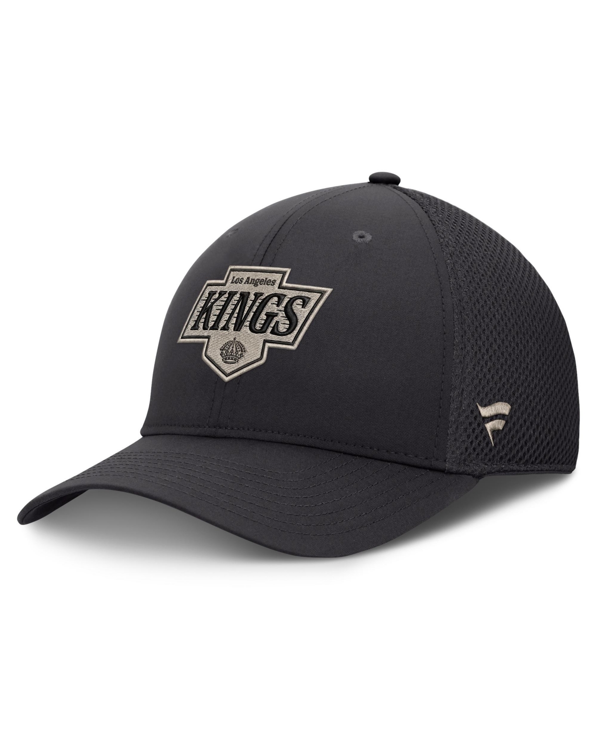 Fanatics Men's Charcoal Los Angeles Kings Authentic Pro Road Meshback Stretch Hat