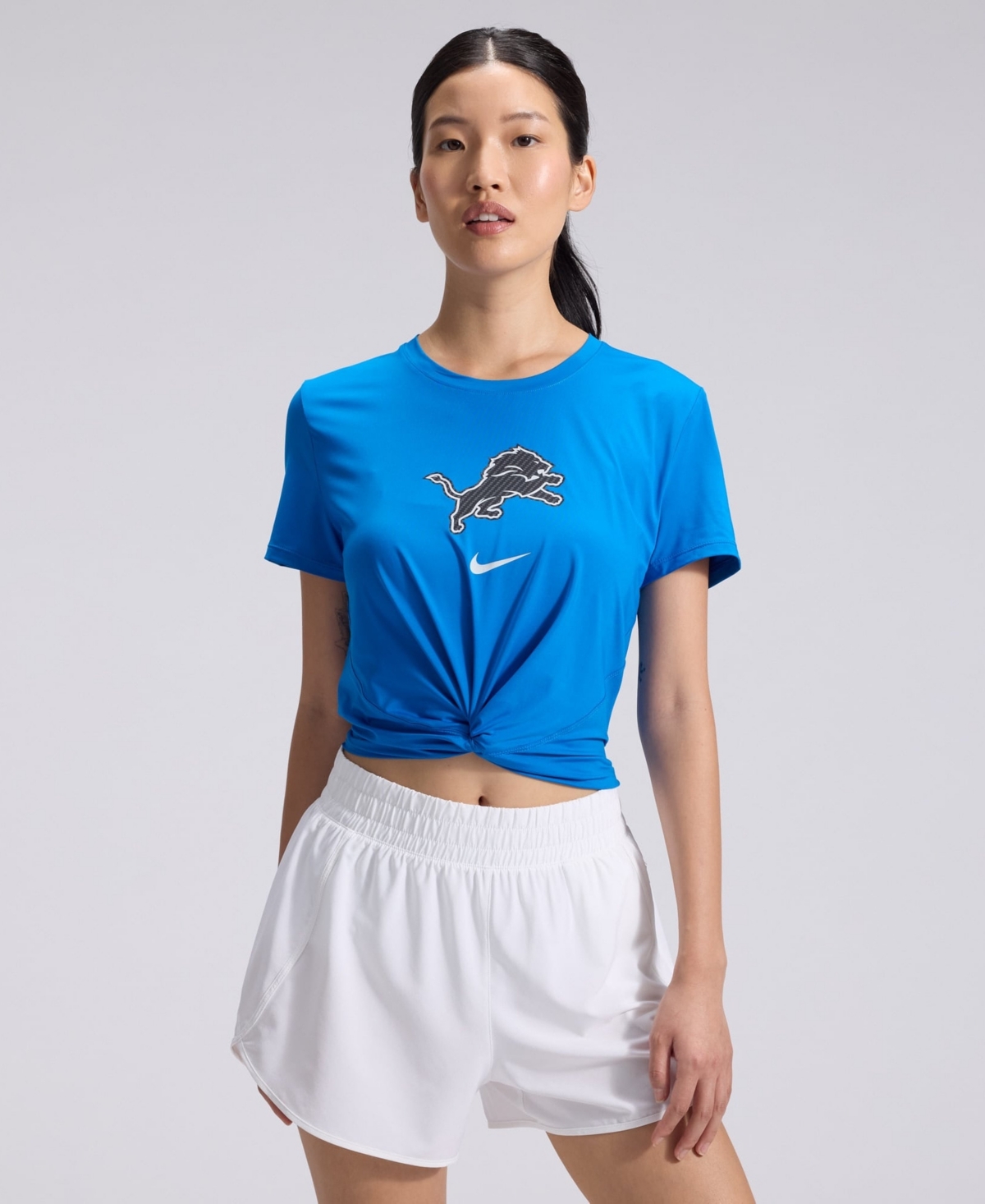 Nike Women's Blue Detroit Lions 2026 Rivalries Collection Classic Twist Cropped T-Shirt