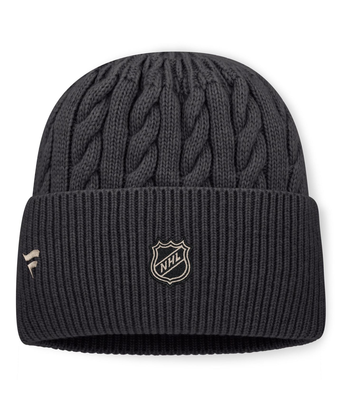 Мужская шапка Fanatics Charcoal Washington Capitals Road Phantom Oversized Cuffed Knit Hat — фото 2