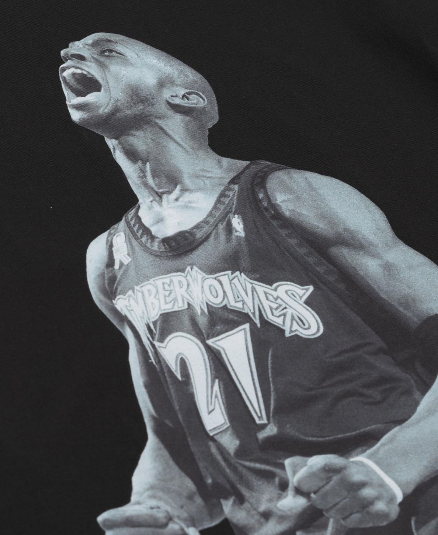 Мужская футболка Mitchell & Ness Kevin Garnett Black Minnesota Timberwolves Hardwood Classics Player — фото 3