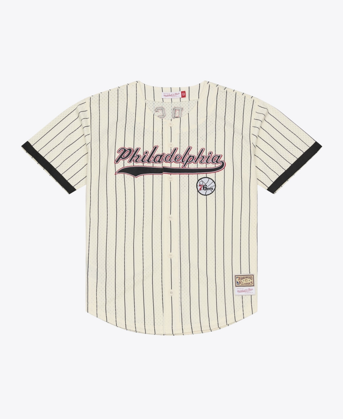 Mitchell & Ness Men's Allen Iverson Cream Philadelphia 76ers Player Mesh Button-Front Jersey - Cream