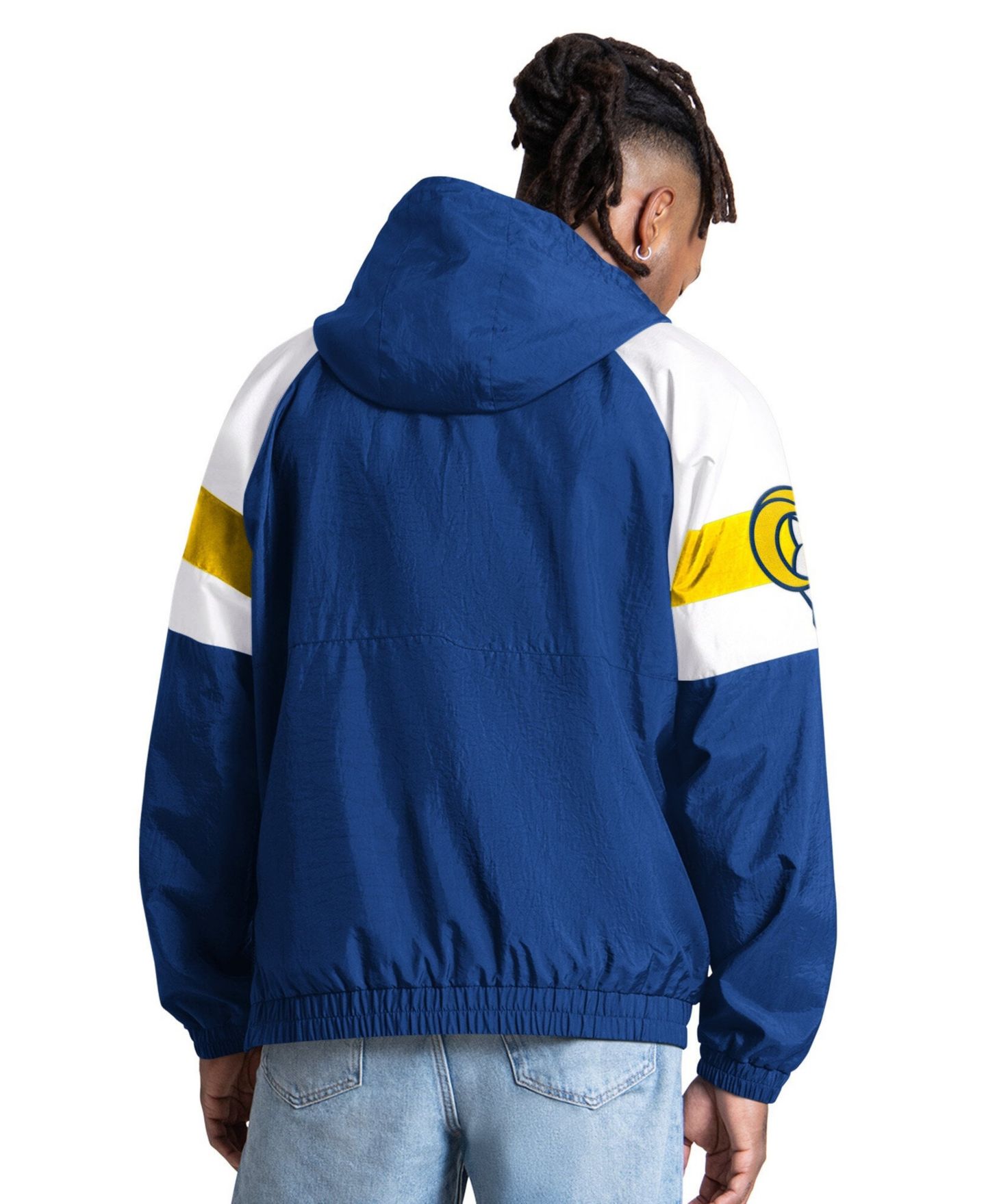 Мужская куртка Starter Royal Los Angeles Rams Street Cut Half-Zip — фото 2