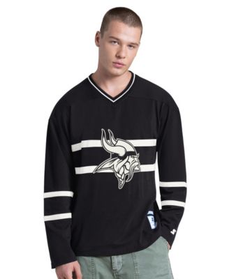 Men's Black/White Minnesota Vikings Lineup Long Sleeve T-Shirt