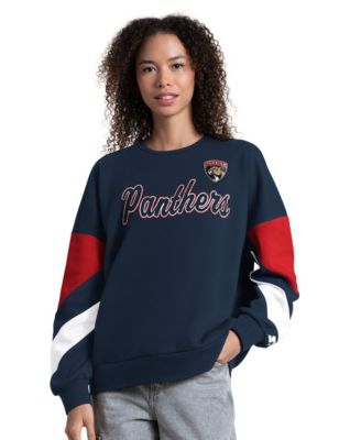 Women's Navy Florida Panthers Grand Slam Sleeve Color Block Sweatshirt