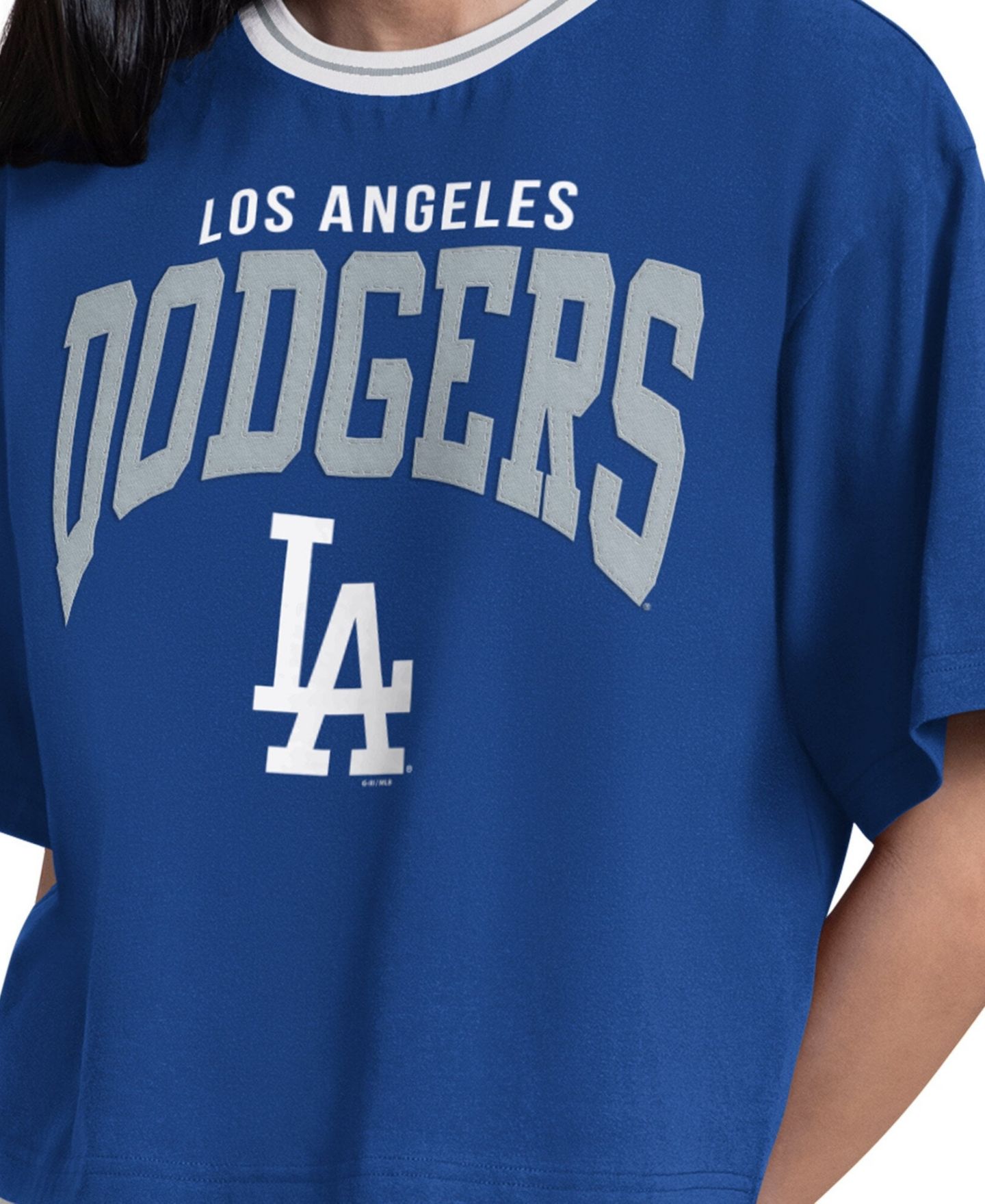 Женская футболка Starter Royal Los Angeles Dodgers Ace Cropped — фото 3