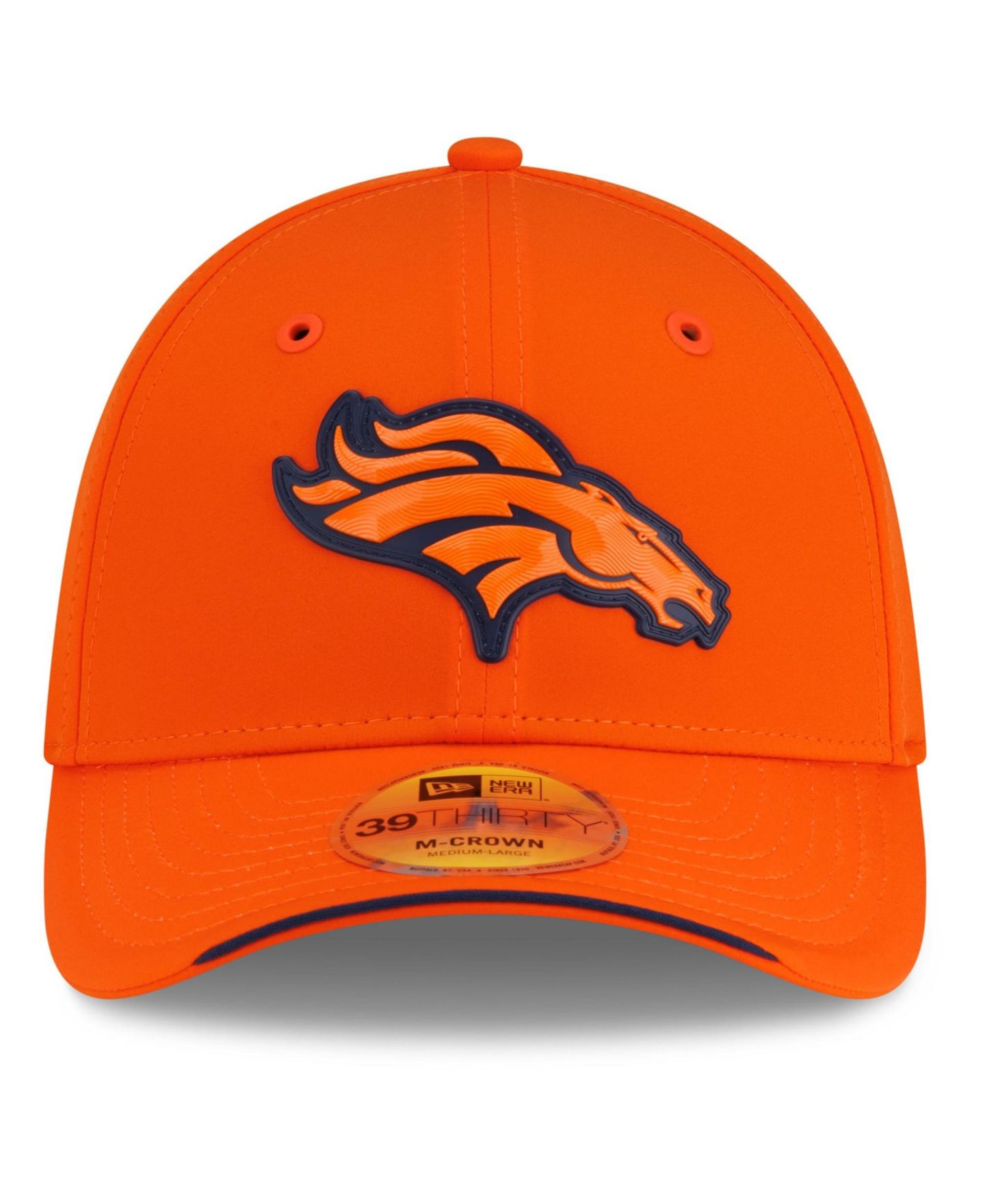 Мужская кепка New Era Orange Denver Broncos 2026 Sideline 39THIRTY M-Crown Flex Hat — фото 2