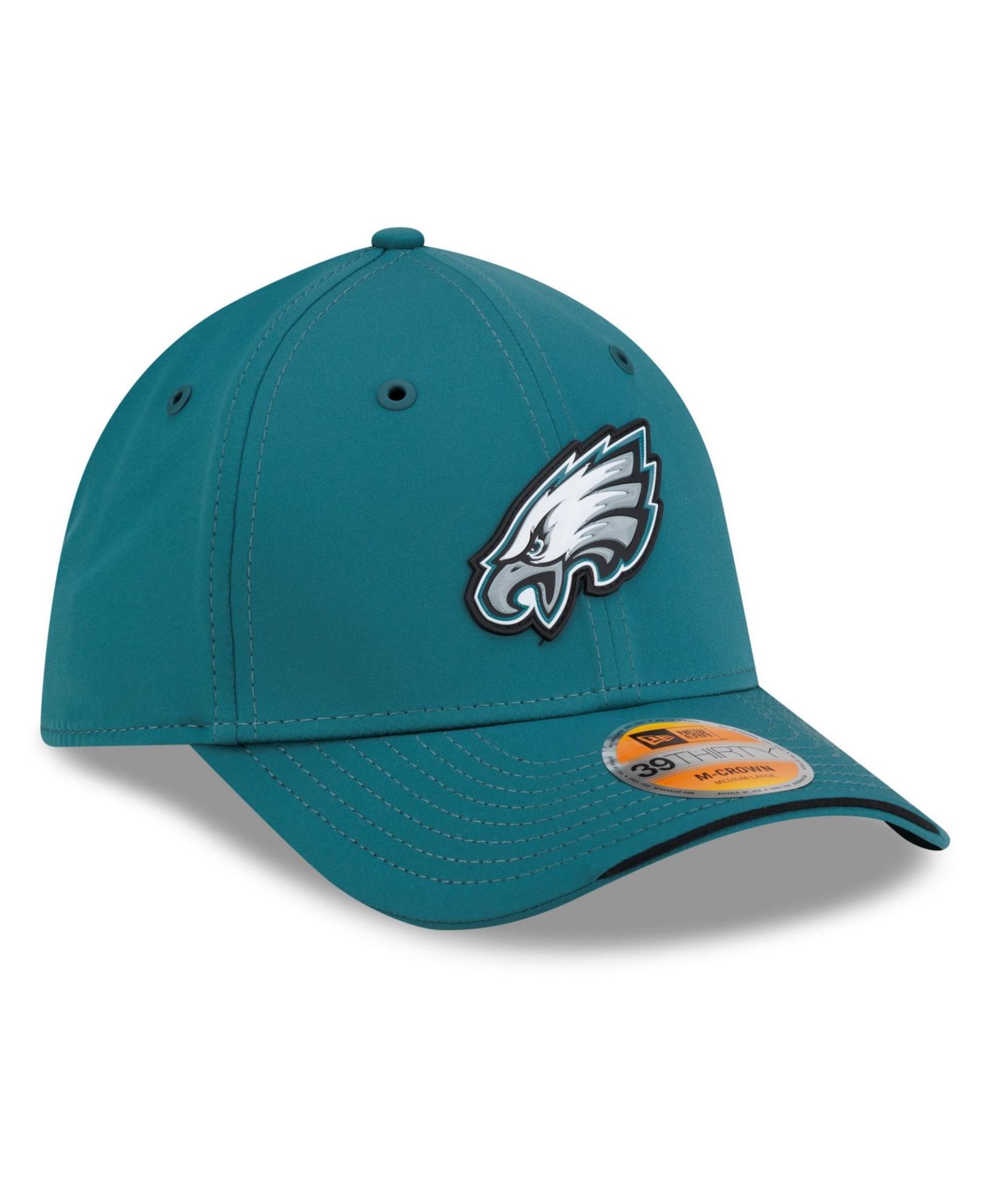 Мужская кепка New Era Midnight Green Philadelphia Eagles 2026 Sideline 39THIRTY M-Crown Flex Hat — фото 3