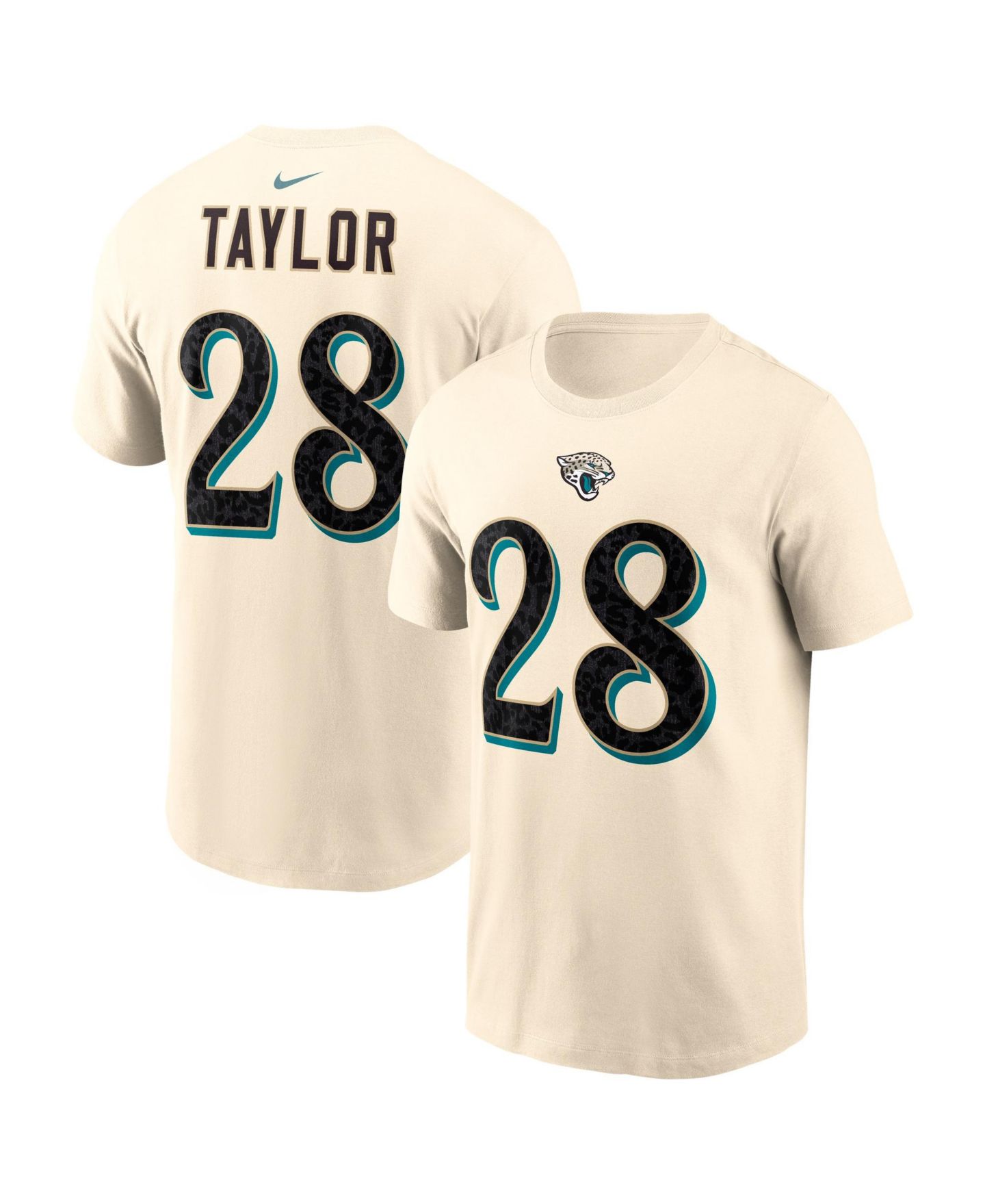 Мужская футболка Nike Fred Taylor Natural Jacksonville Jaguars 2026 Rivalries Collection Player Name & Number — фото 4