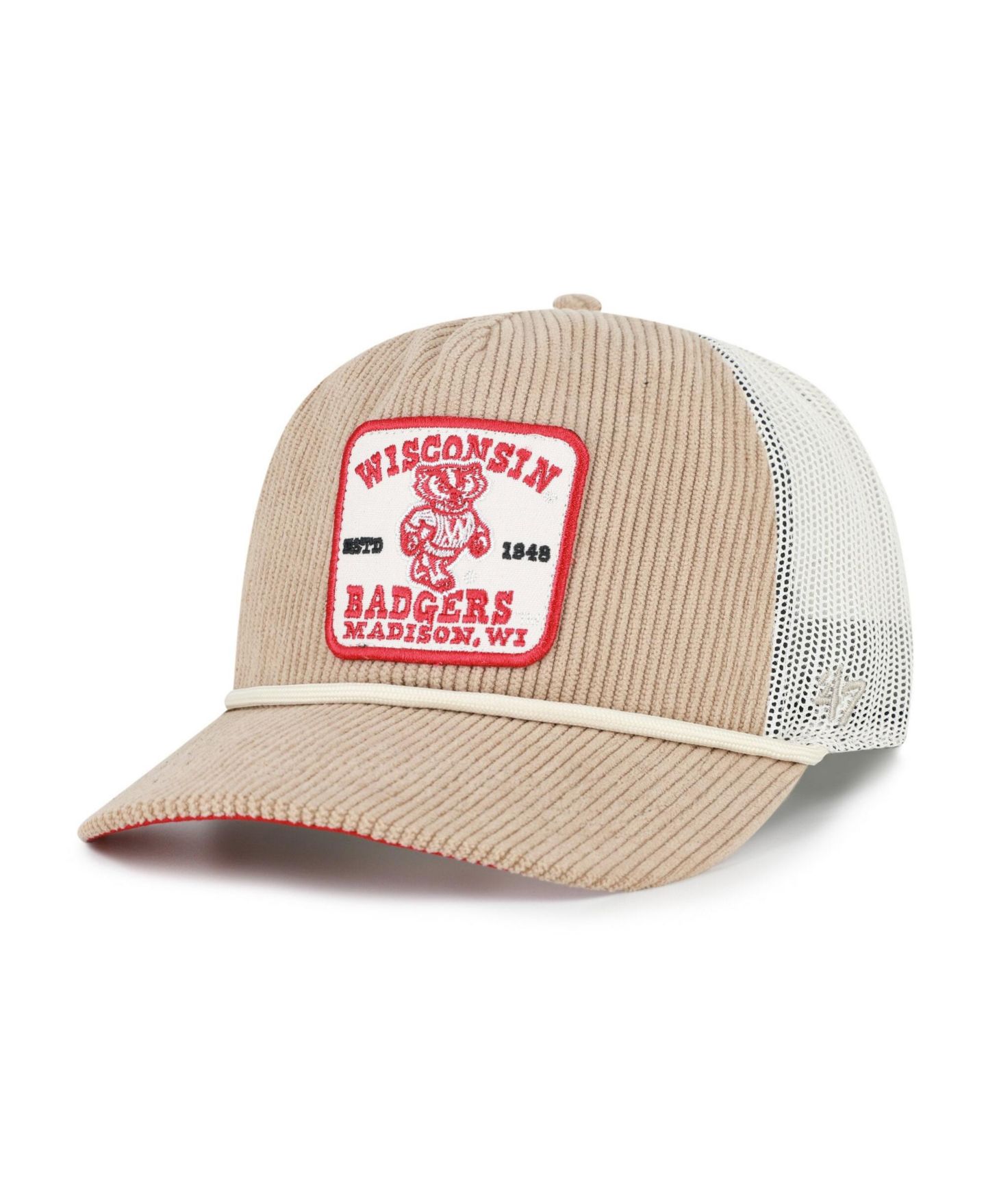 Кепка '47 Brand Khaki Wisconsin Badgers Cordlandia Hitch Adjustable Hat — фото 1