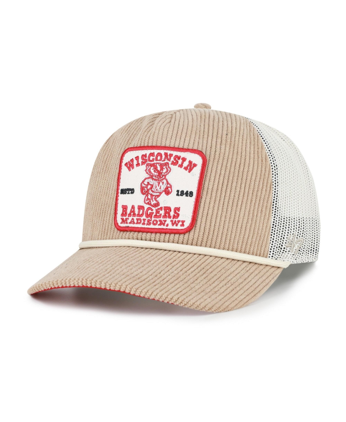 '47 Brand Men's and Women's Khaki Wisconsin Badgers Cordlandia Hitch Adjustable Hat
