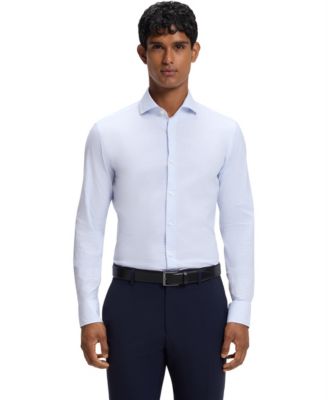 BOSS by Men's Slim-Fit Check Stretch Dress Shirt