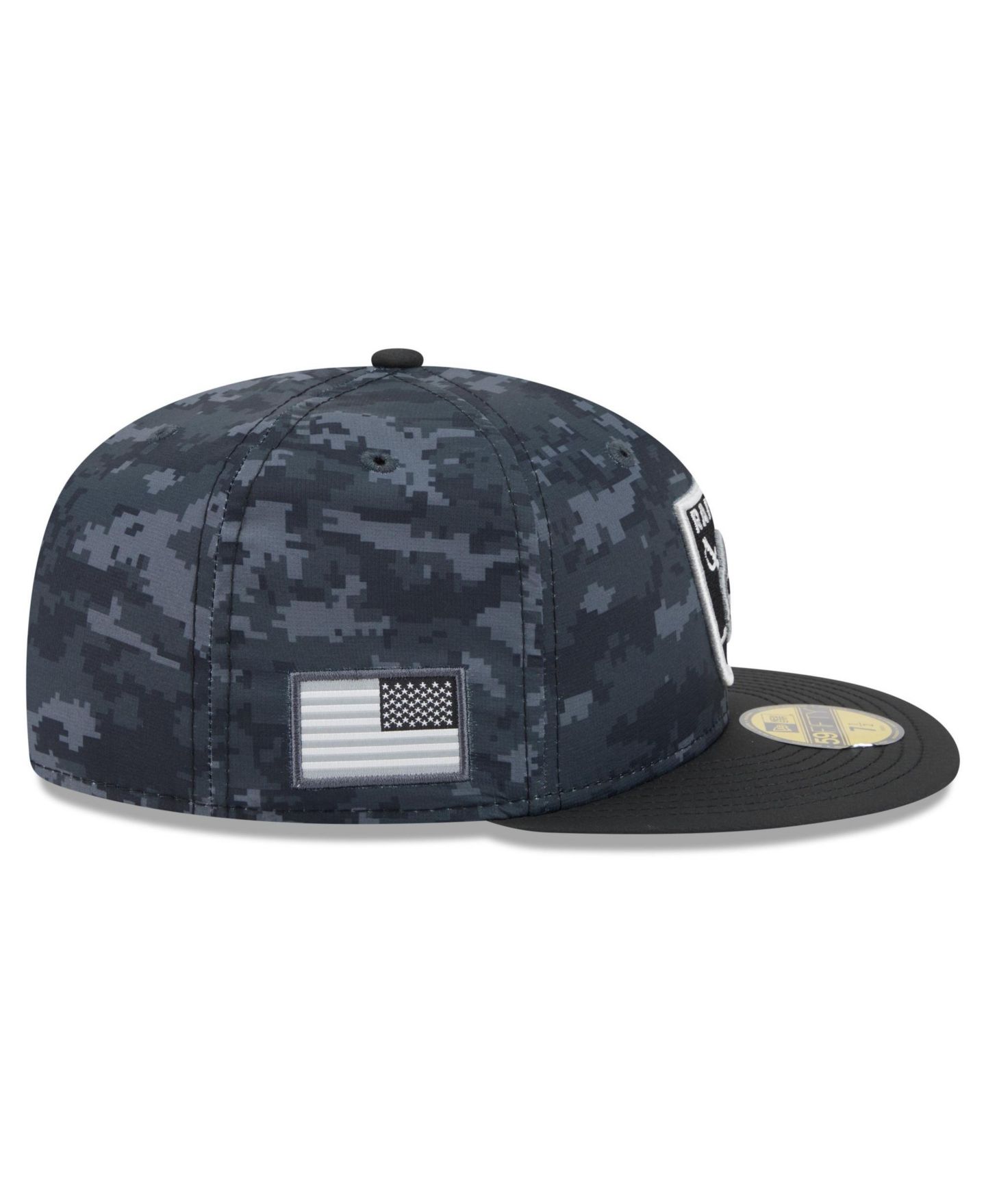 Мужская кепка New Era Black Las Vegas Raiders 2026 Salute To Service 59FIFTY Fitted Hat — фото 6