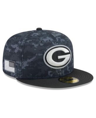 Men's Black Green Bay Packers 2026 Salute To Service 59FIFTY Fitted Hat
