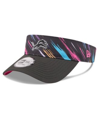 Men's Black Detroit Lions 2026 NFL Crucial Catch Adjustable Visor