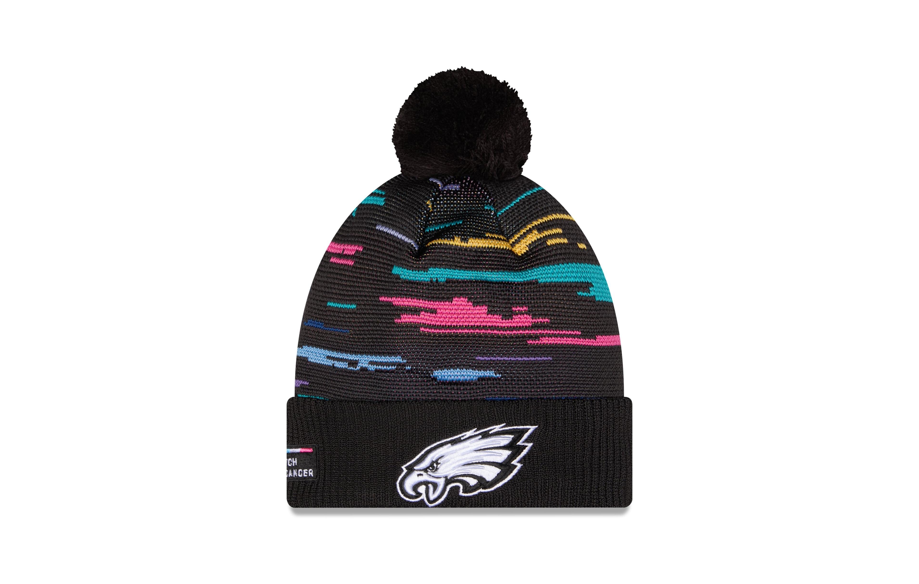 New Era Men's Black Philadelphia Eagles 2026 Nfl Crucial Catch Cuffed Knit with Pom Hat