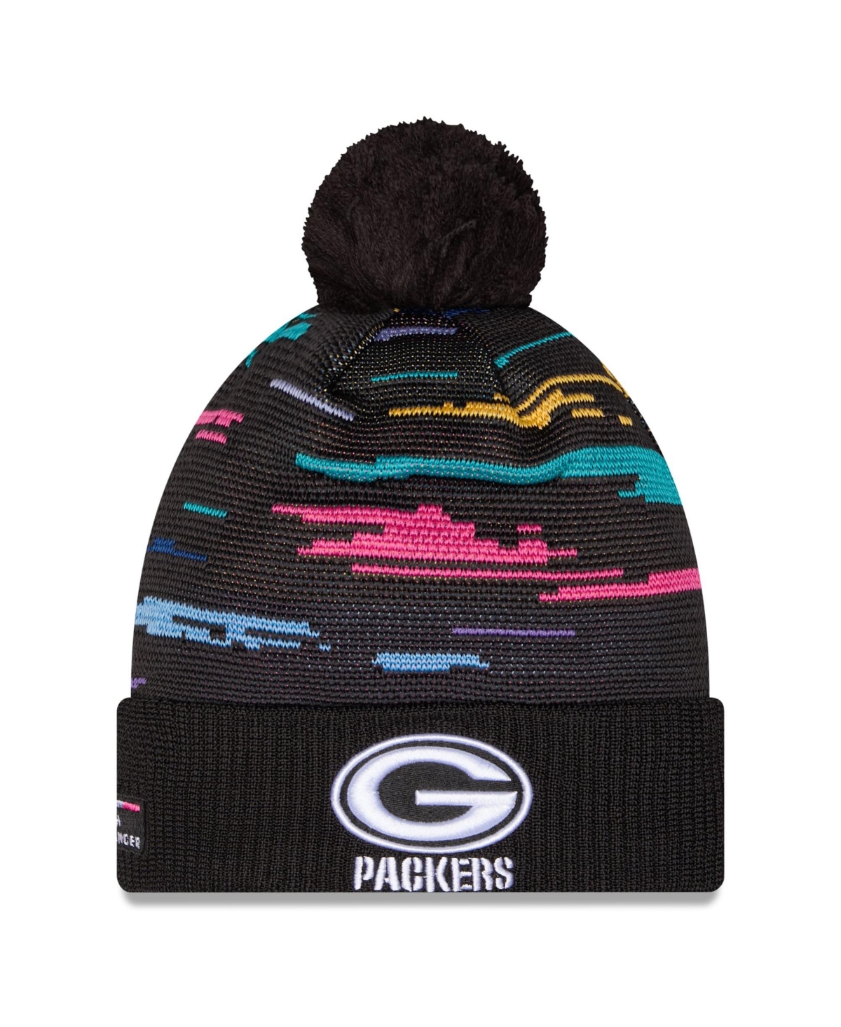 New Era Men's Black Green Bay Packers 2026 Nfl Crucial Catch Cuffed Knit with Pom Hat - Black