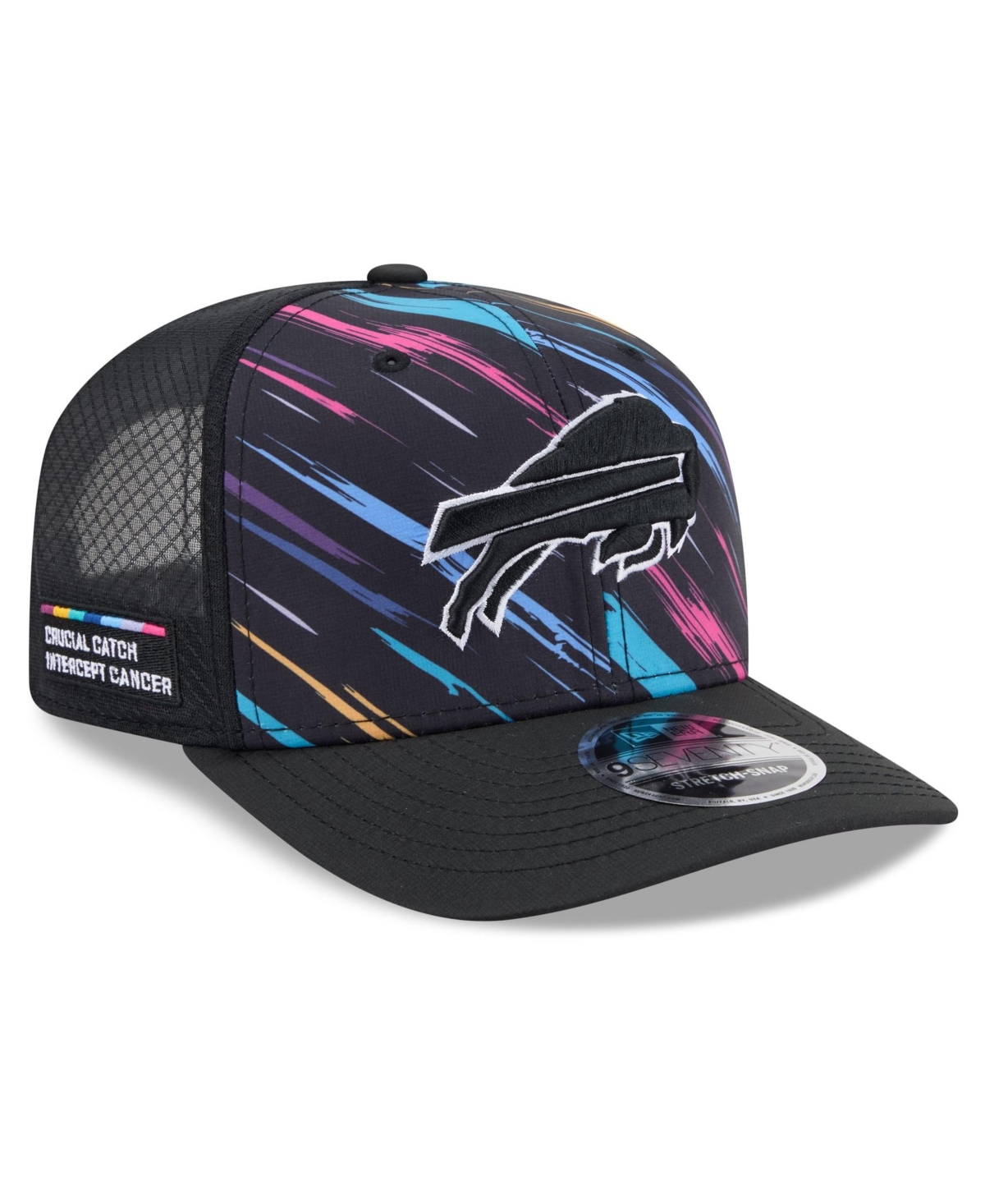 New Era Big Boys' and Girls' Black Buffalo Bills 2026 Nfl Crucial Catch 9SEVENTY Adjustable Trucker Hat - Black