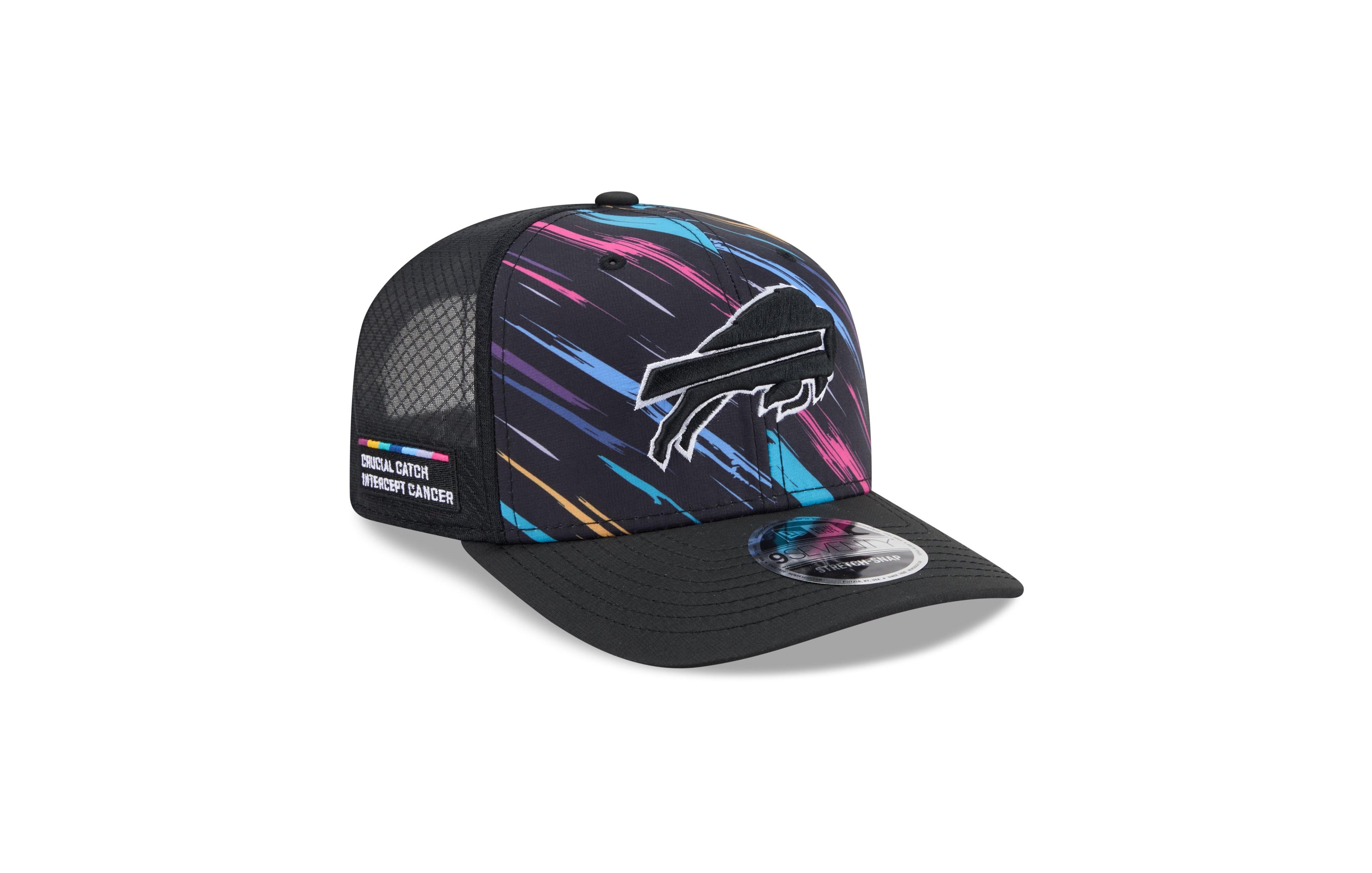 New Era Big Boys' and Girls' Black Buffalo Bills 2026 Nfl Crucial Catch 9SEVENTY Adjustable Trucker Hat