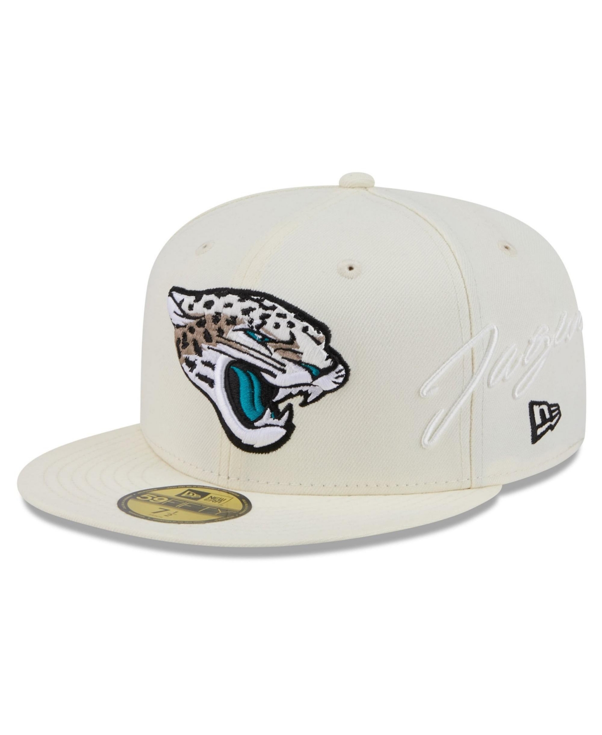 New Era Men's Natural Jacksonville Jaguars 2026 Rivalries Collection Fan Pack Side Script 59FIFTY Fitted Hat