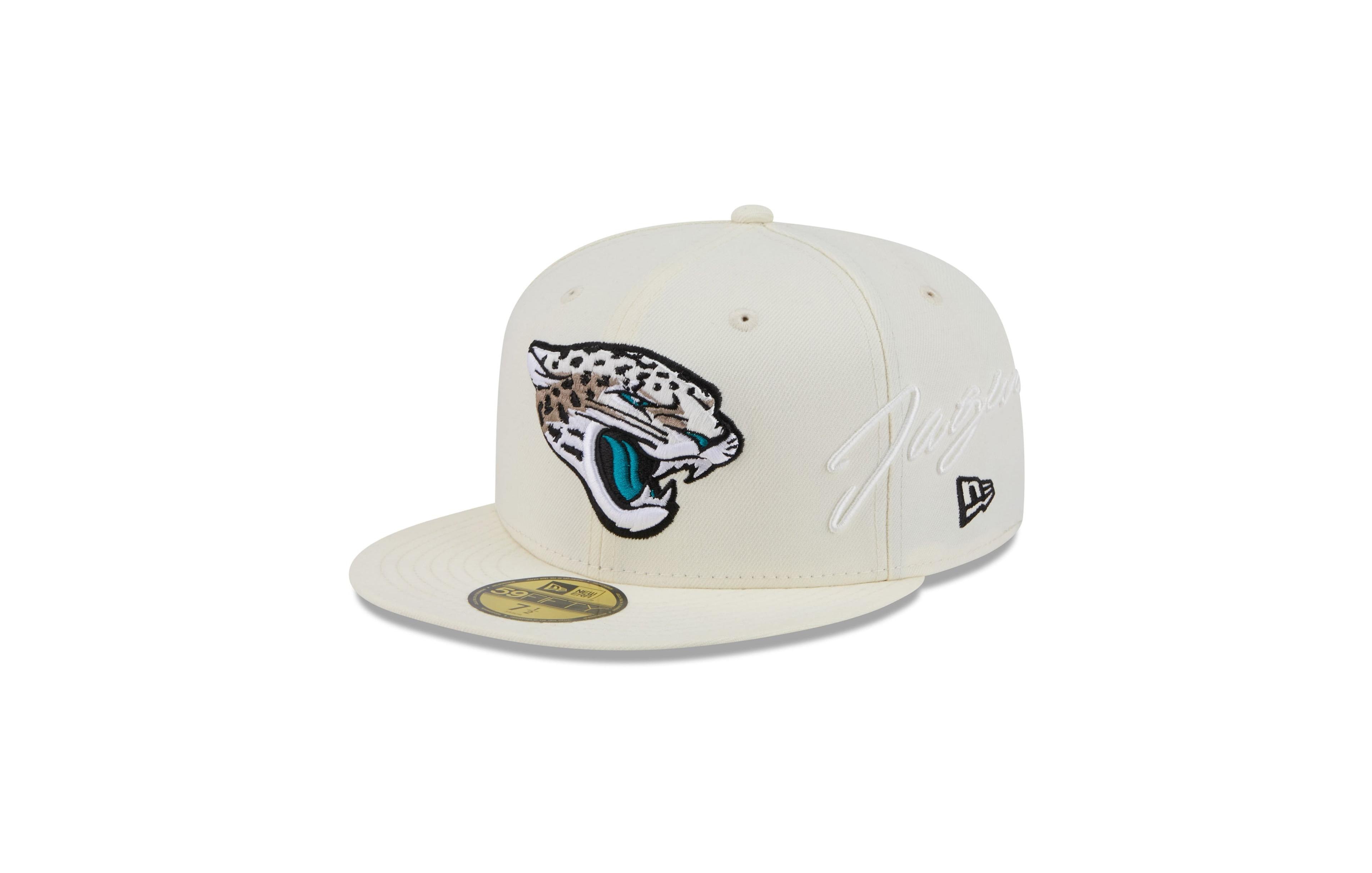 New Era Men's Natural Jacksonville Jaguars 2026 Rivalries Collection Fan Pack Side Script 59FIFTY Fitted Hat
