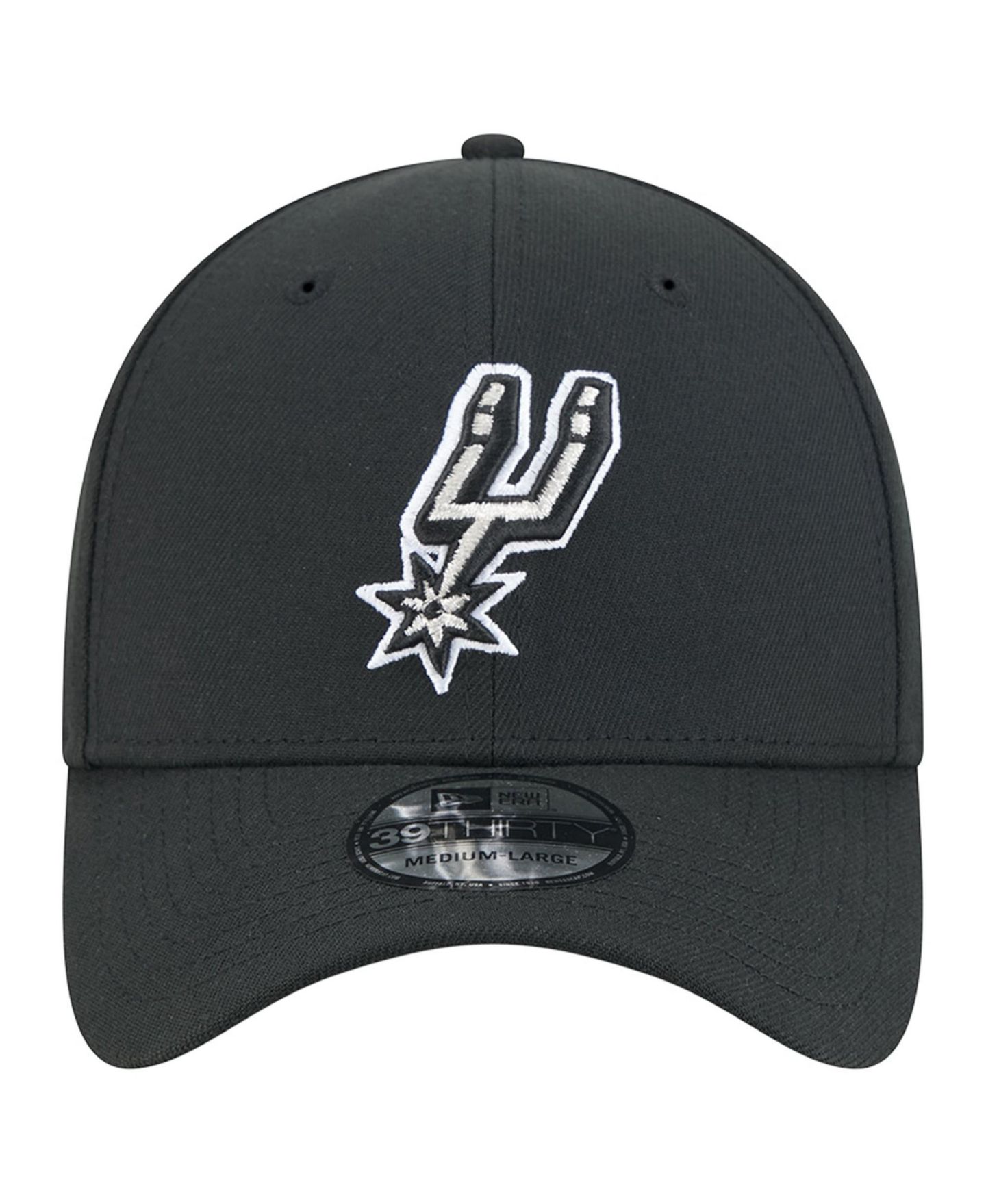 Мужская кепка New Era Black San Antonio Spurs 39THIRTY Flex Hat — фото 2
