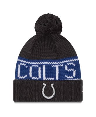 Women's Anthracite Indianapolis Colts 2026 Rivalries Collection Cuffed Knit with Pom Hat