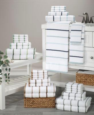 Izod Sandber Cotton Towel Sets In White