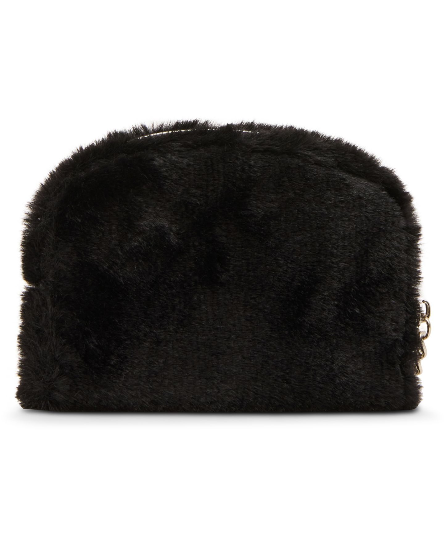 Женские кошельки Steve Madden Jadez Faux Fur Zipper Coin Purse, цвет: Чёрный искусственный мех — фото 2
