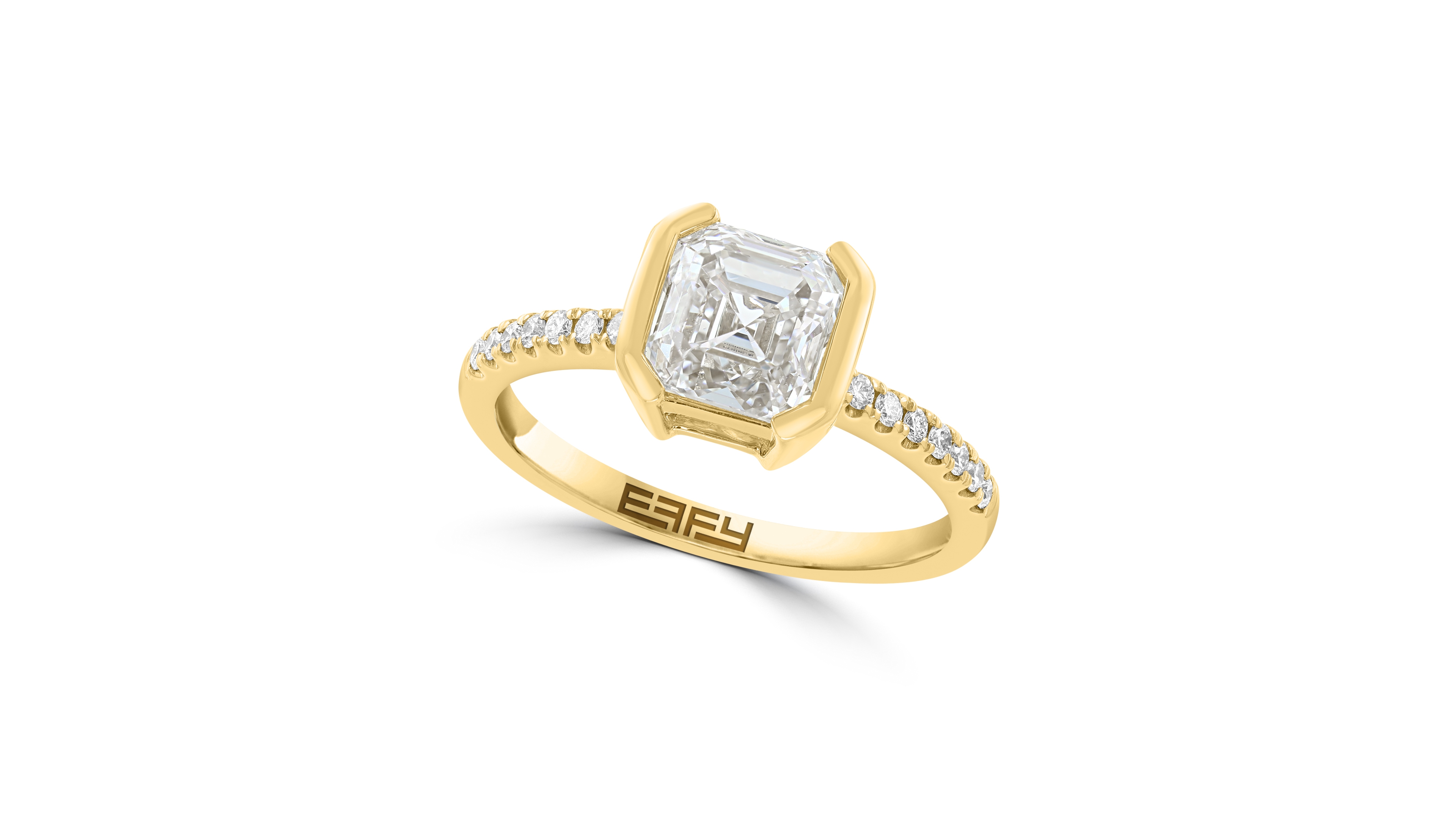 Effy Certified Lab Grown Diamond Solitaire Ring (2-1/10 ct.t.w.) in 14K Yellow Gold