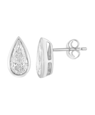 Certified Lab-Grown Diamond Pear Stud Earrings (1-7/8 ct. t.w.) in 14k Yellow Gold