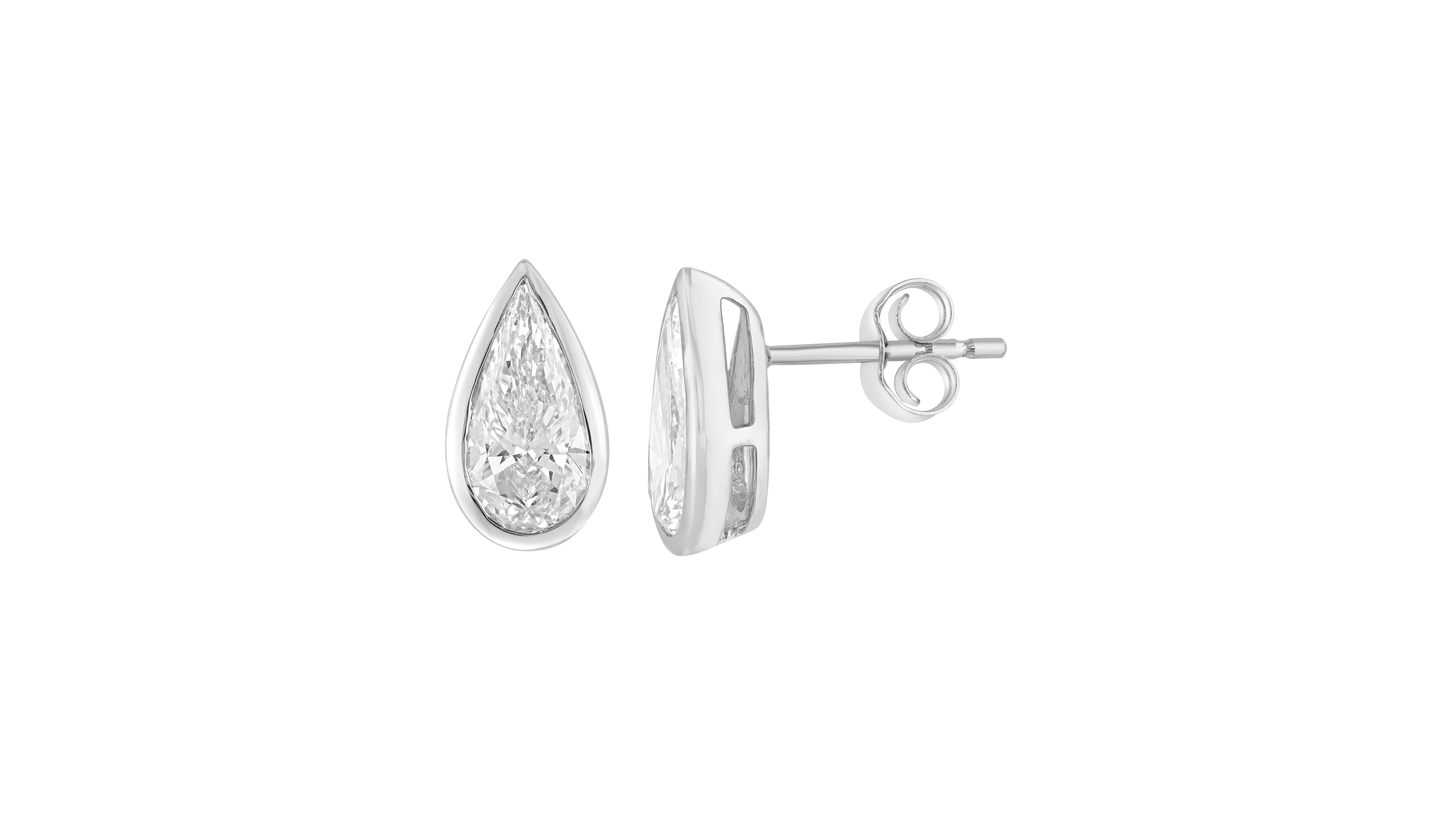 Effy Lab Grown Diamond Pear Stud Earrings (1-7/8 ct. t.w.) in 14k Yellow Gold