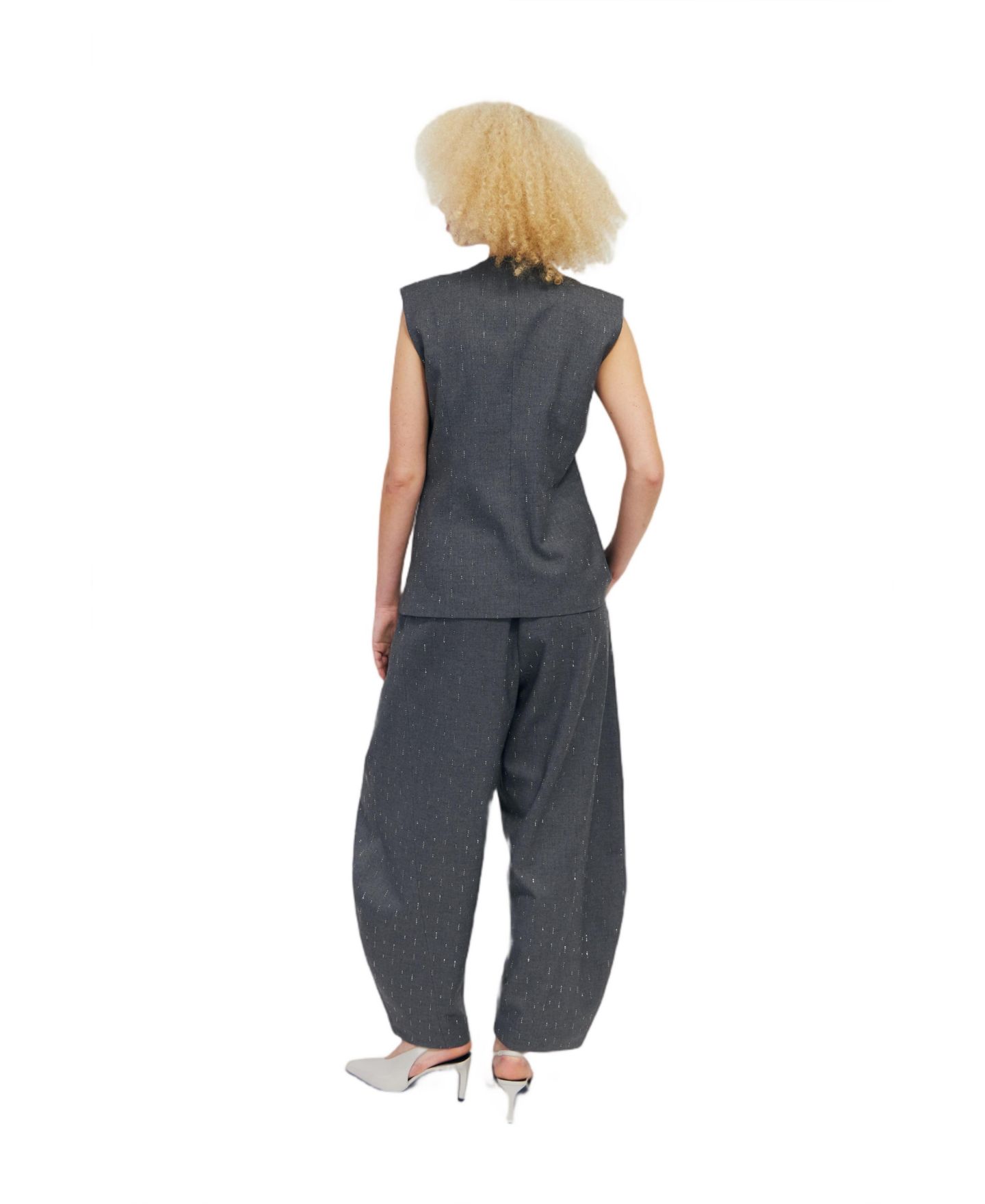 Женские брюки CRAS Richa Pleated High-Waist Wide-Leg — фото 5