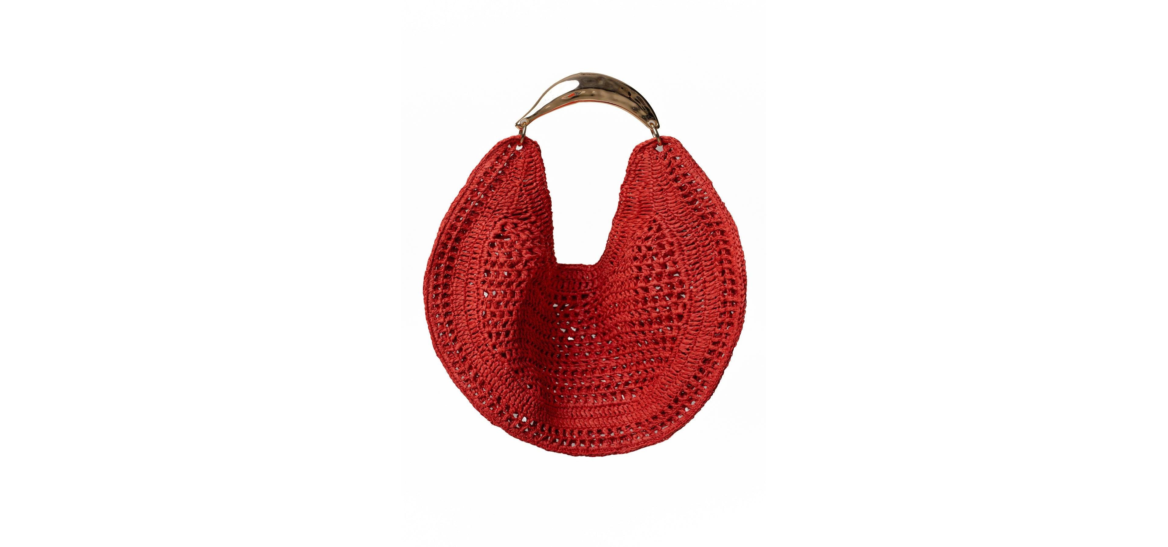 Jluxlabel Seaside Crescent-Shaped Woven Tote