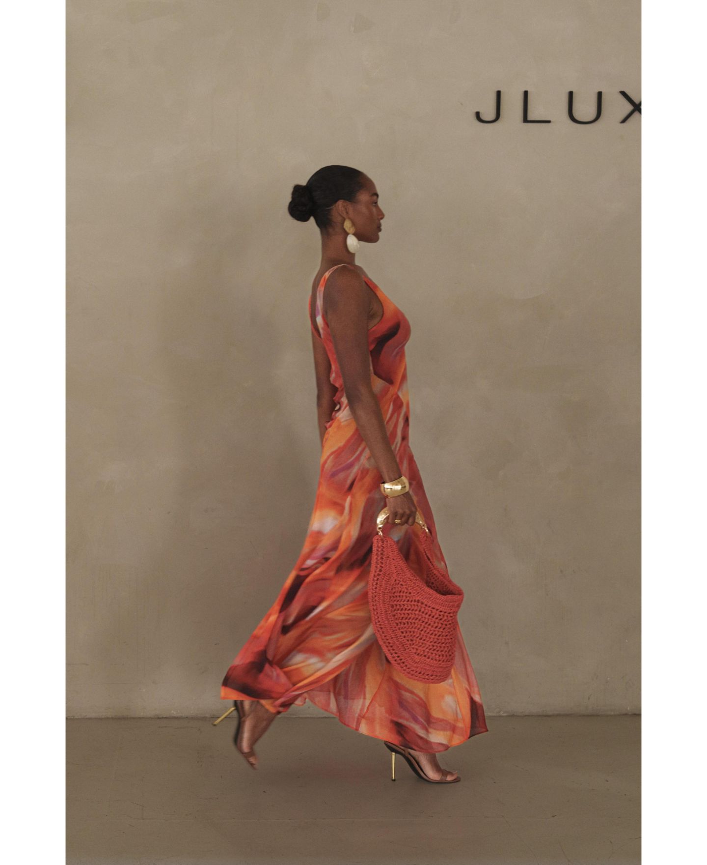 Женская сумка JLUXLABEL Seaside Crescent-Shaped Woven Tote, цвет: Красный — фото 7