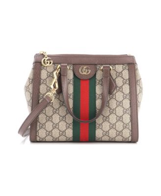 Small Ophidia Top Handle Tote GG Coated Canvas