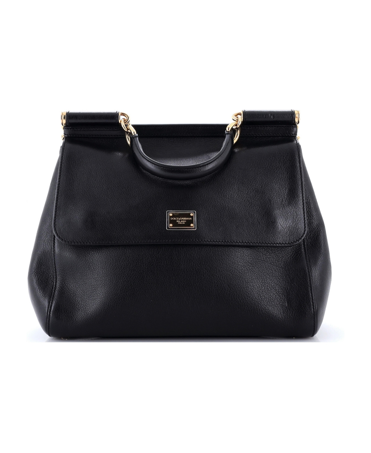 Pre-Owned Dolce and Gabbana Large Miss Sicily Bag Leather