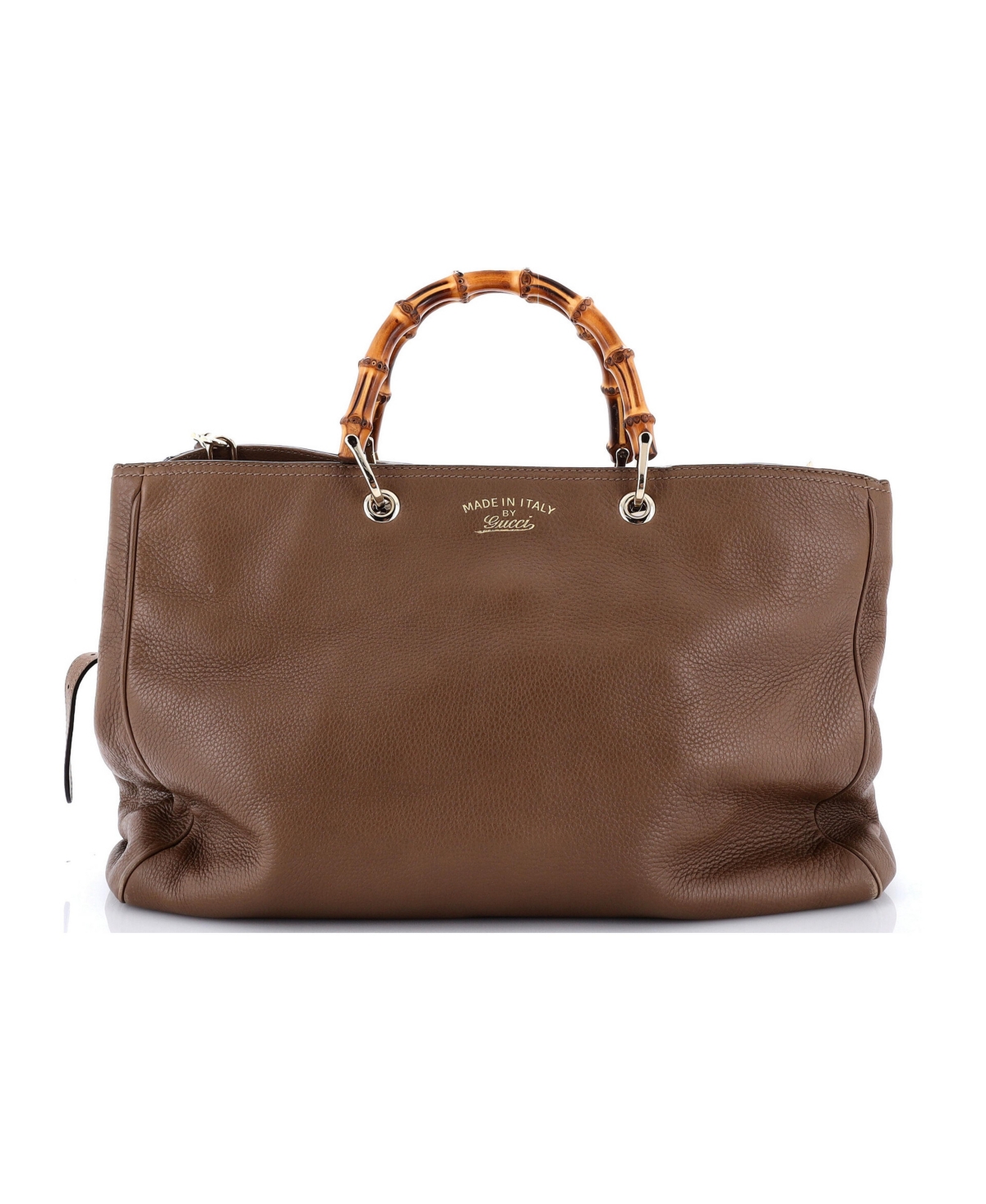 Pre-Owned Gucci Large Bamboo Shopper Tote Leather - Brown