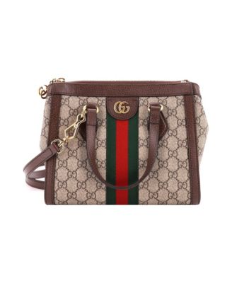 Small Ophidia Top Handle Tote GG Coated Canvas