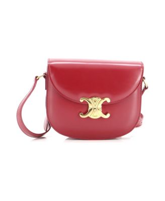 Triomphe Besace Clea Flap Bag Leather