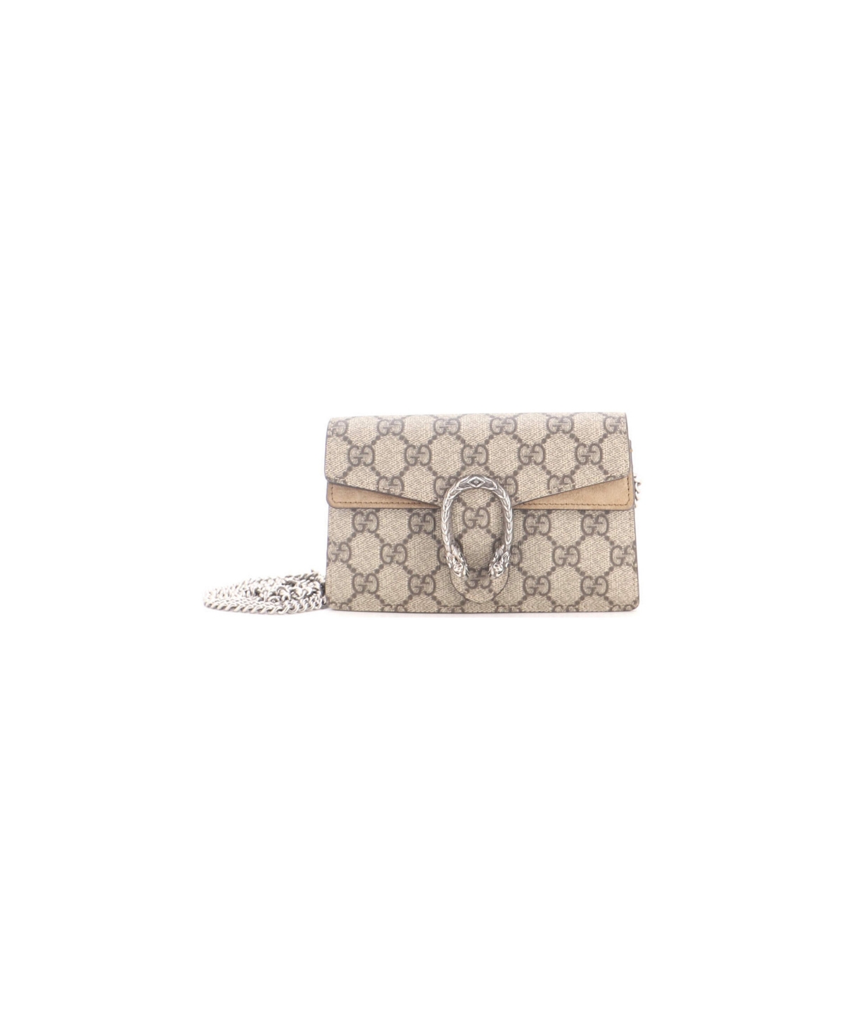 Pre-Owned Gucci Super Mini Dionysus Bag Gg Coated Canvas - Brown