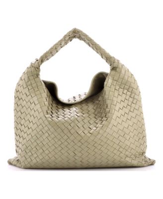 Large Hop Hobo Intrecciato Leather
