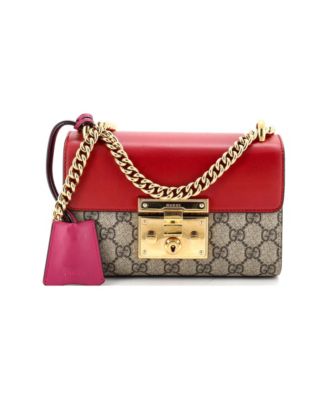 Small Padlock Shoulder Bag GG Coated Canvas and Leather