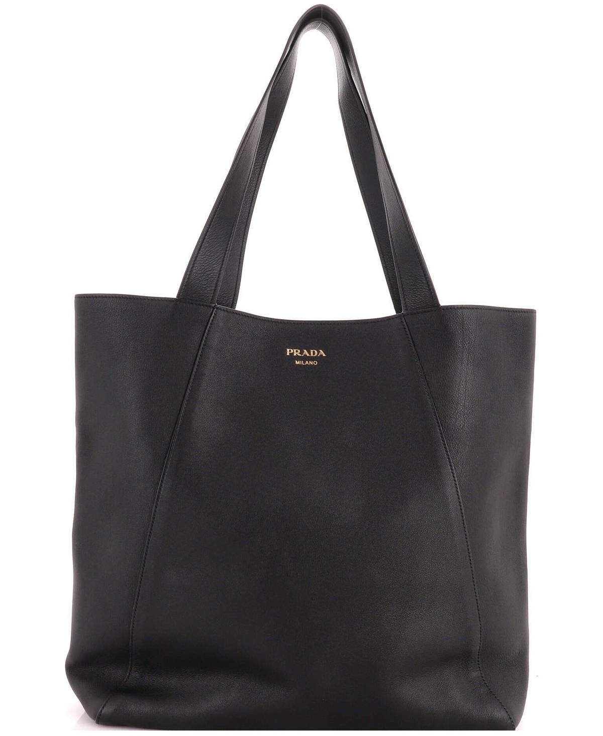 Pre-Owned Prada Large Open Shopper Tote Soft Grain Leather