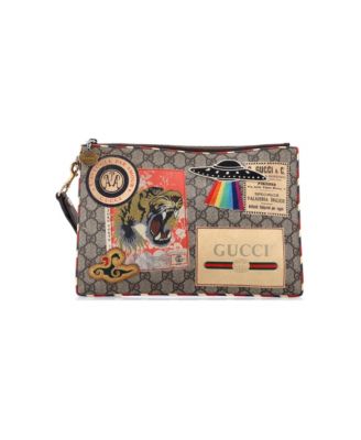 Courrier Pouch GG Coated Canvas with Applique