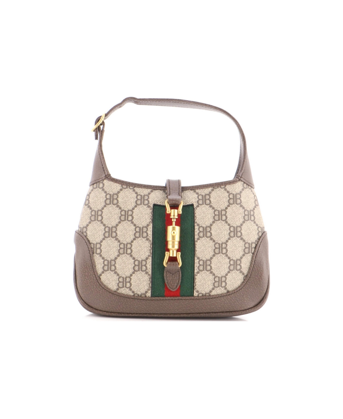 Pre-Owned Balenciaga Mini x Gucci The Hacker Project Jackie 1961 Hobo Bb Coated Canvas