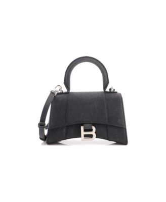 XS Hourglass Top Handle Bag Glitter Leather
