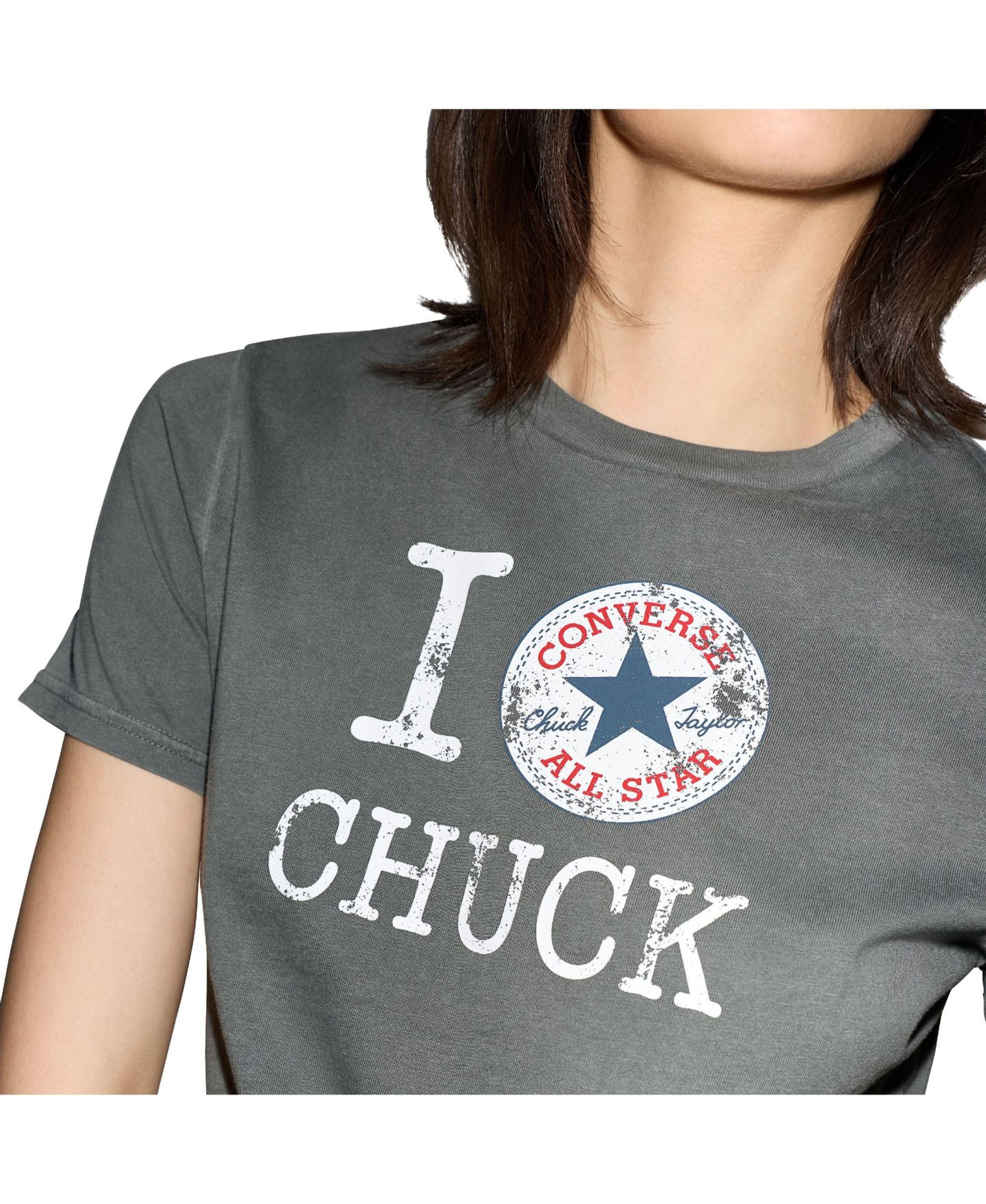 Женская футболка Converse I Love Chuck, цвет: Чёрный — фото 6