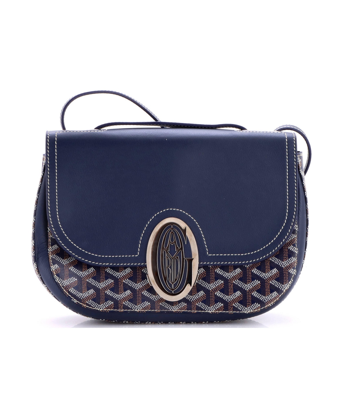 Pre-Owned Goyard 233 Bag Coated Canvas and Leather - Blue